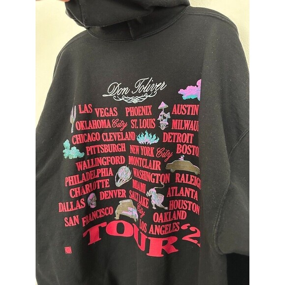 Life Of A Don Tour Don Toliver 2021 Hoodie Black Oversized Concert Men's 2XL XXL - Picture 6 of 7